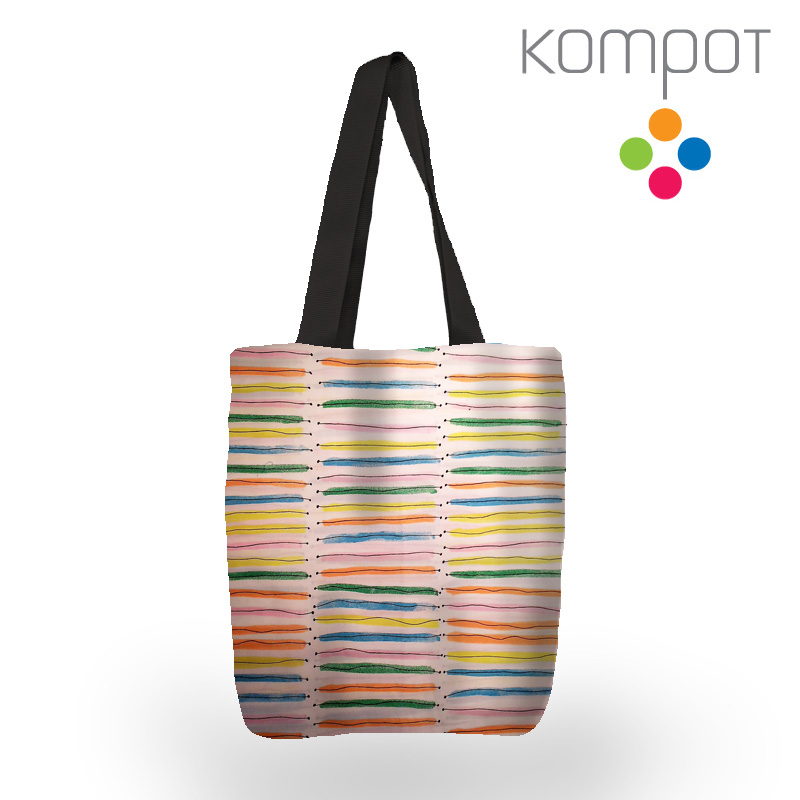 Taška 124 :: Veselé proužky - zapínání na ZIP