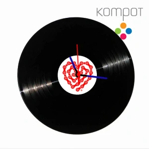 Vinylové hodiny CYKLOSRDCE :: bílé