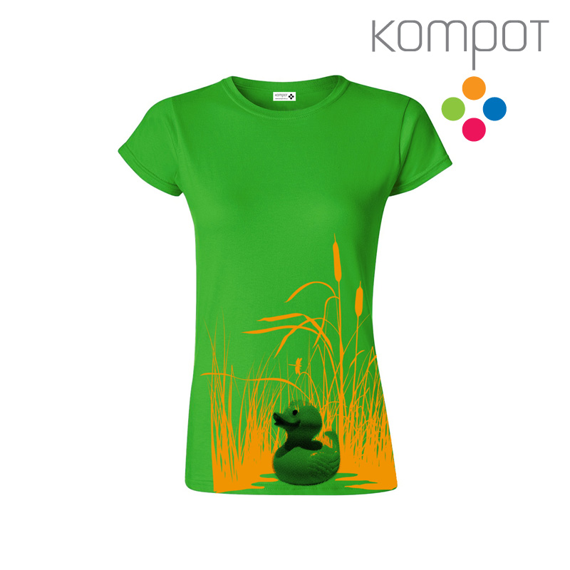Dámské tričko :: KAČENKA, zelené
