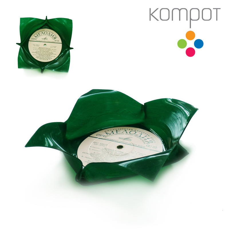 Malá barevná vinylová miska :: zelená