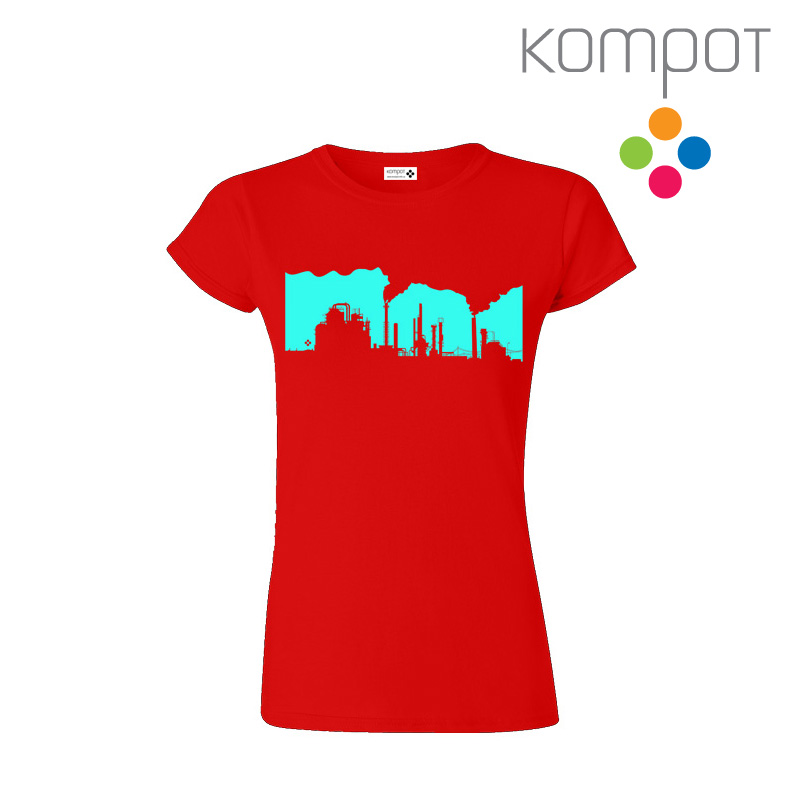 Dámské tričko :: FABRIKA, červené - DOPRODEJ