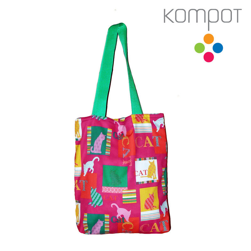 Taška S21 :: Neonové kočky růžové - zapínání na ZIP - VÝPRODEJ