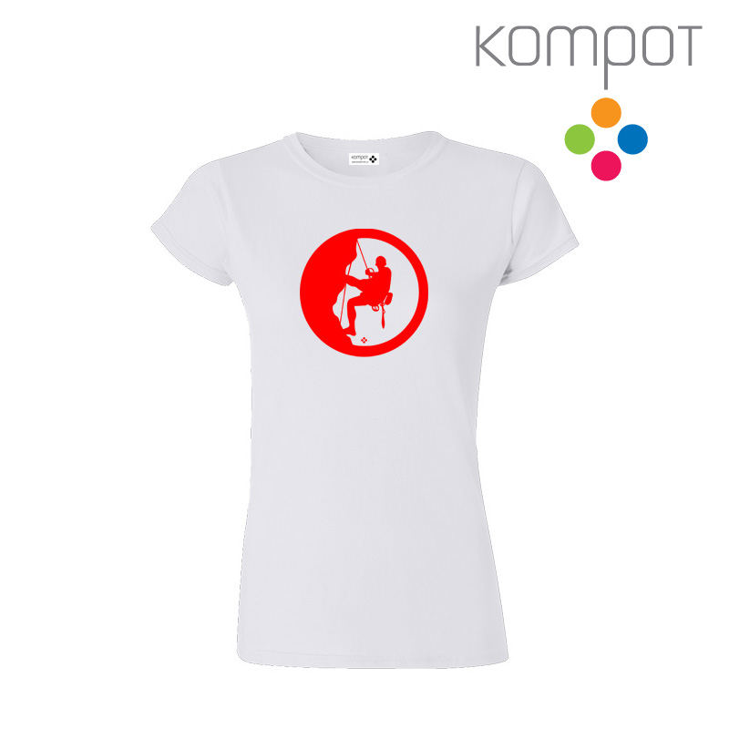 Dámské tričko :: HOROLEZEC, bílé