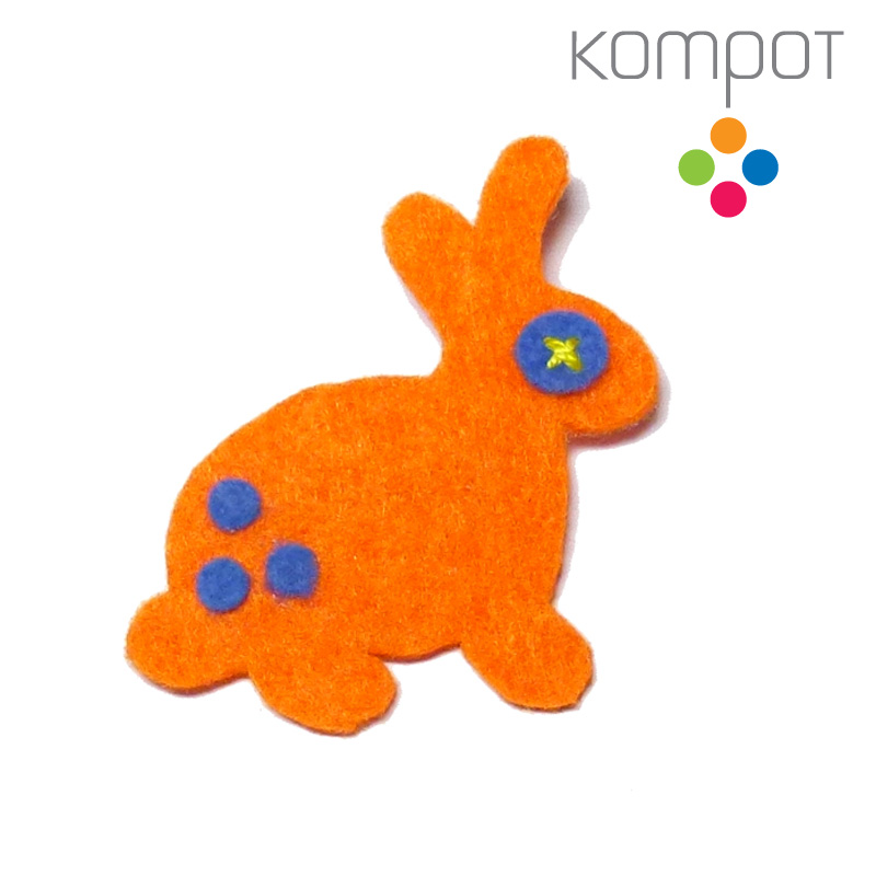 Brož ZAJÍC :: oranžový