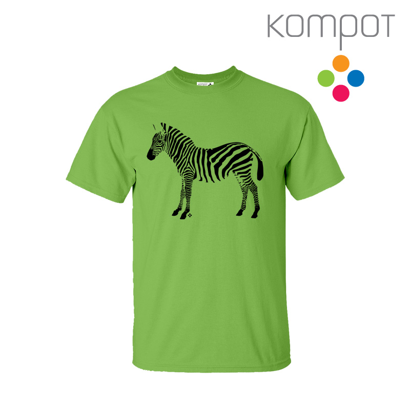 Pánské tričko :: ZEBRA, kiwi