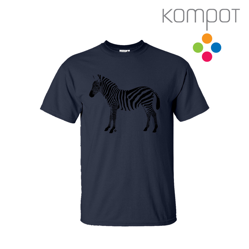 Pánské tričko :: ZEBRA, ocelová