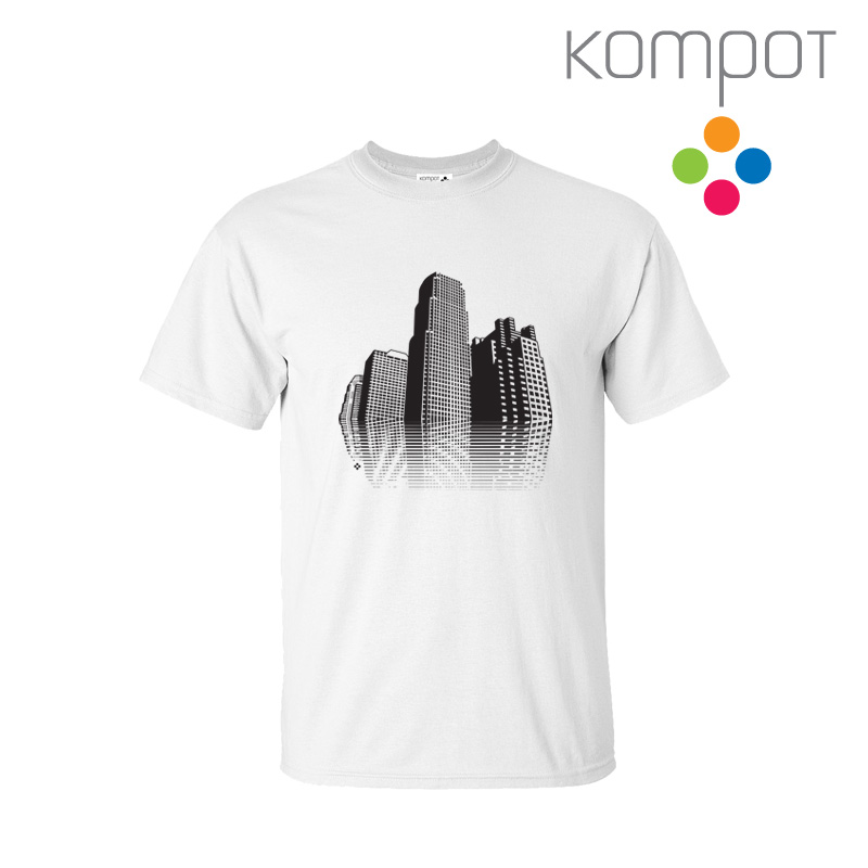 Pánské tričko :: MĚSTO, bílé