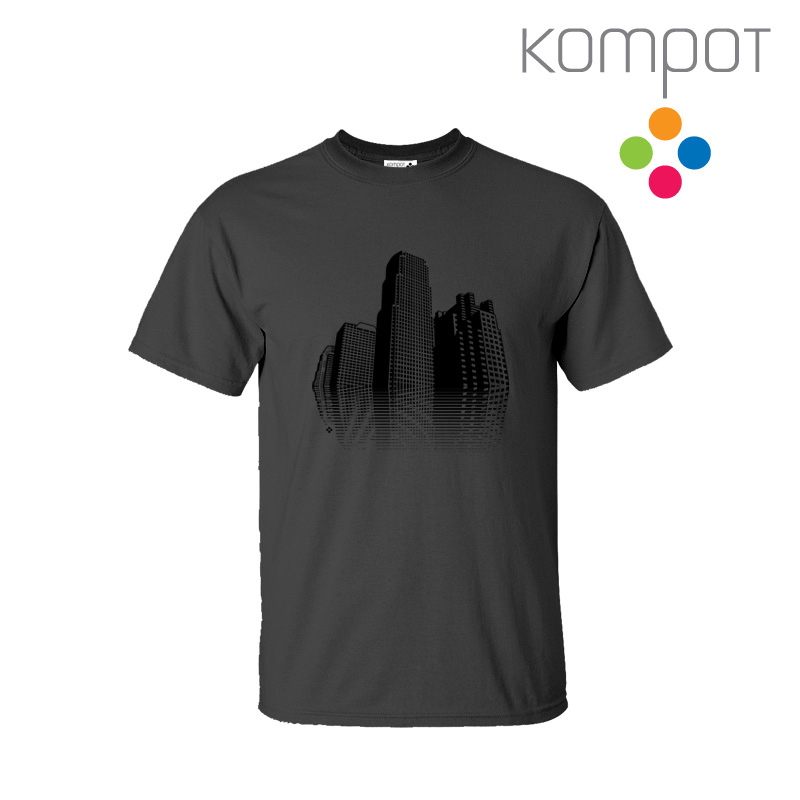 Pánské tričko :: MĚSTO, šedé