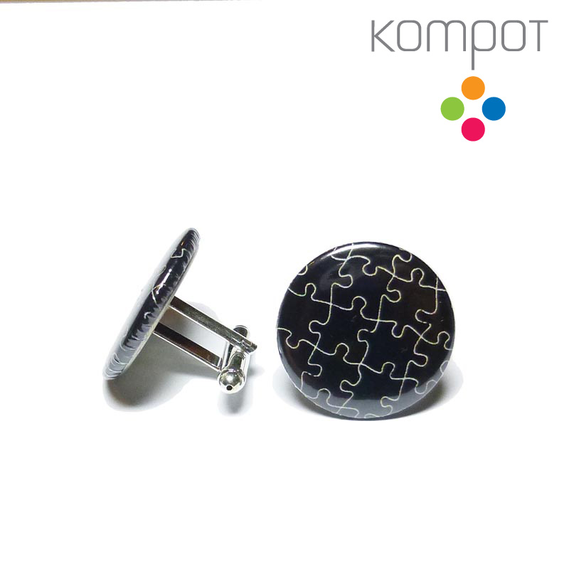 Manžetové knoflíčky :: PUZZLE, černé