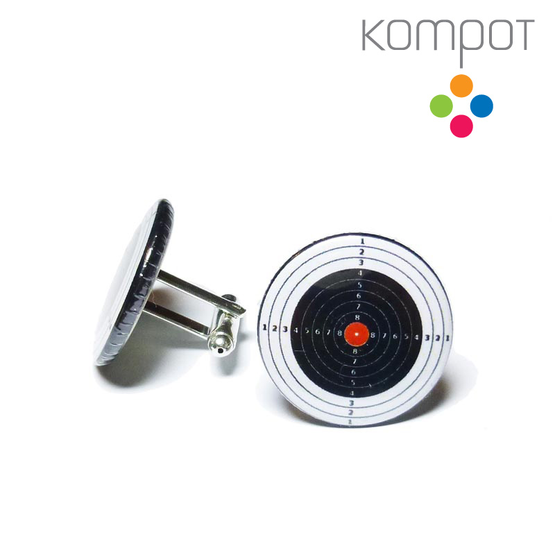 Manžetové knoflíčky :: TERČ, červený střed