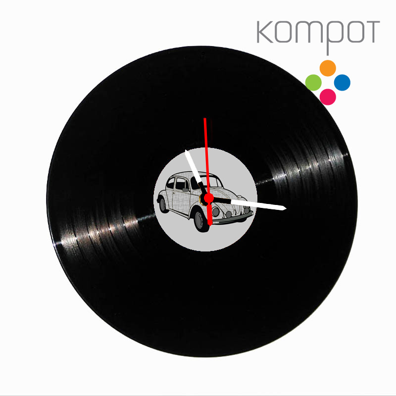 Vinylové hodiny BROUK :: šedý