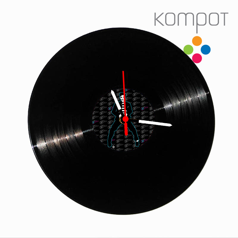 Vinylové hodiny ELVIS :: černý