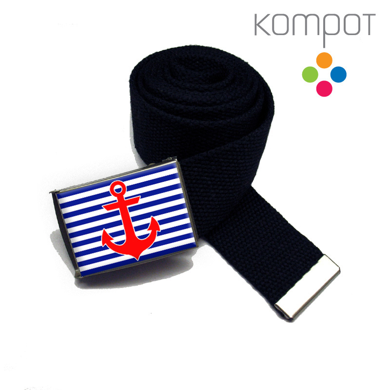 Pásek 054 :: KOTVA, červená na modré