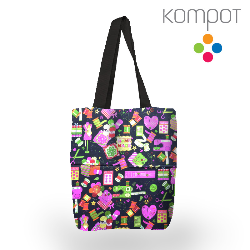 Taška S03 :: Šitíčko, černé - zapínání na ZIP