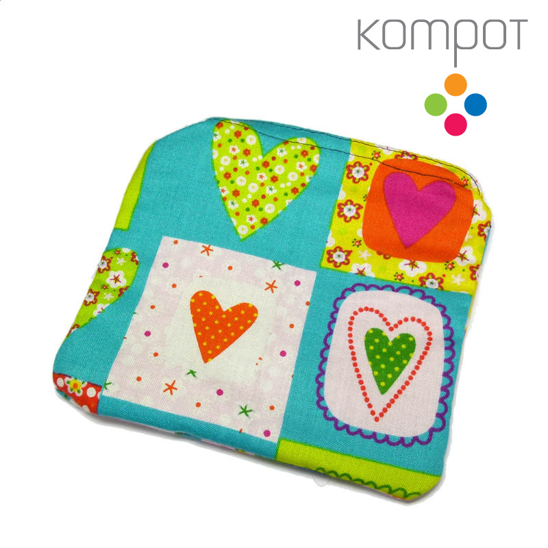 Látková kapsička 149 :: Srdíčka, modrá