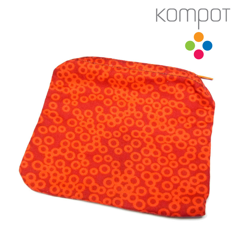 Látková kapsička 017 :: Bublinky, červené