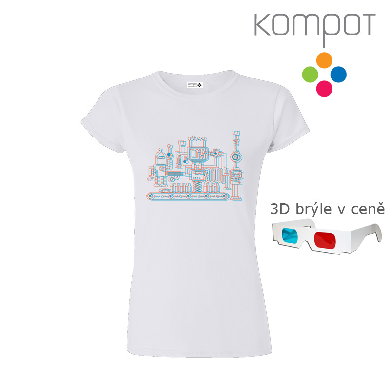 Dámské tričko :: ANAGLYF, modré