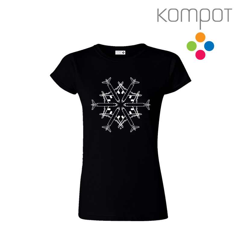 Dámské tričko :: VLOČKA, černé