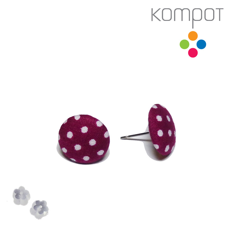 BUTONKY puntíkaté :: vínové