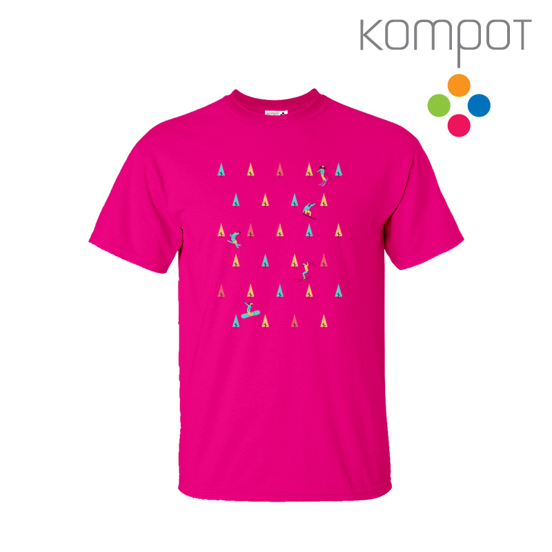 Pánské tričko :: FREERIDE, růžové