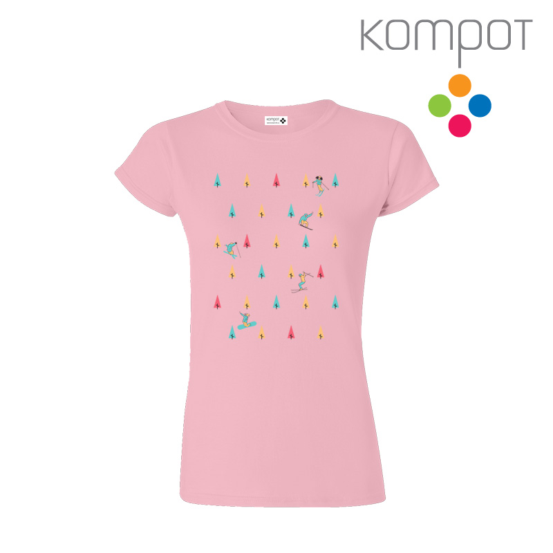 Dámské tričko :: FREERIDE, světle růžové