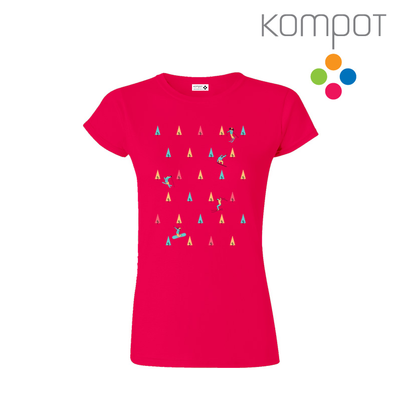 Dámské tričko :: FREERIDE, růžové