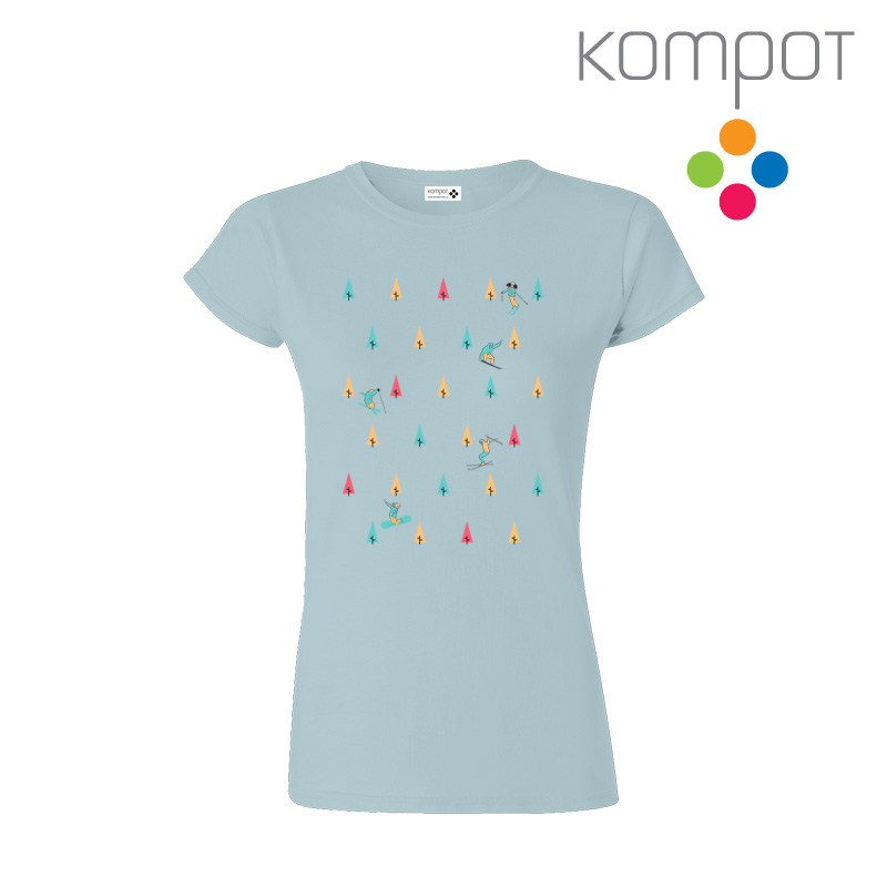 Dámské tričko :: FREERIDE, světle modré - DOPRODEJ