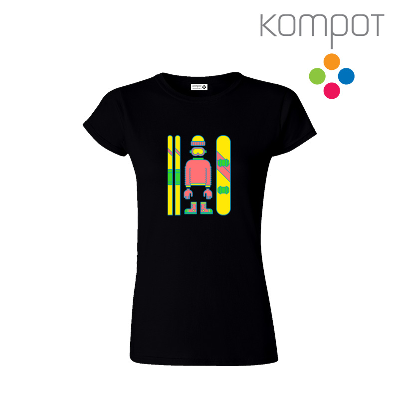 Dámské tričko :: ZIMNÍ VÝBAVA, černé