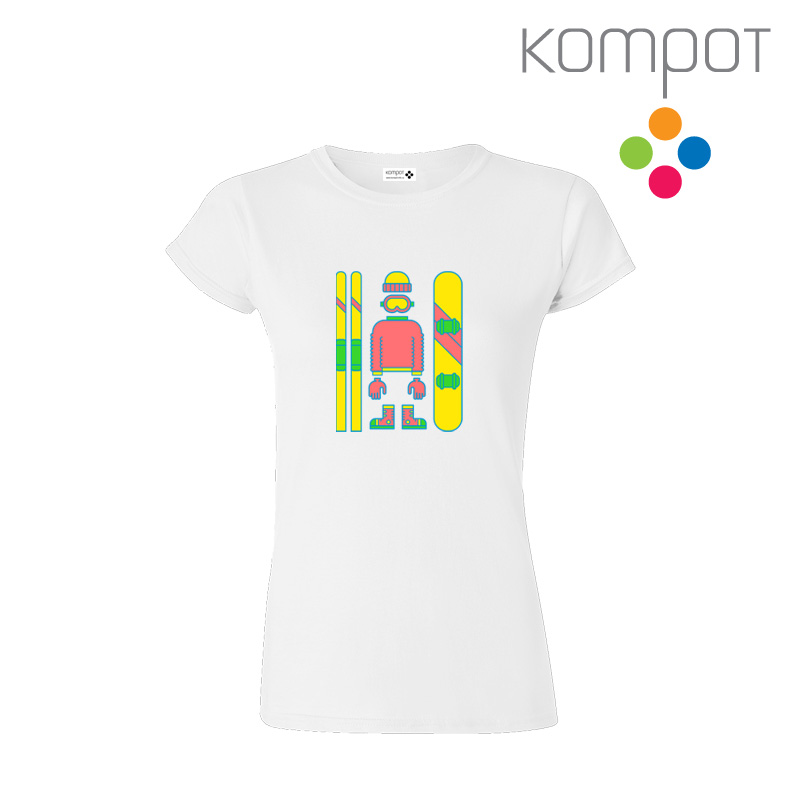 Dámské tričko :: ZIMNÍ VÝBAVA, bílé