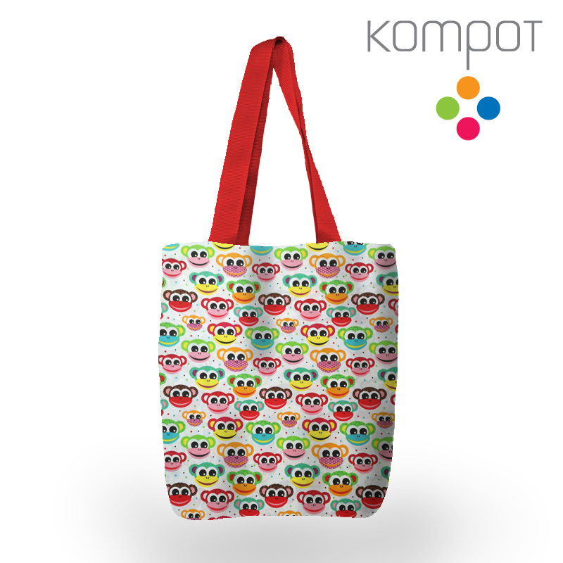 Taška 151 :: Opičí hlavy, barevné - zapínání na ZIP