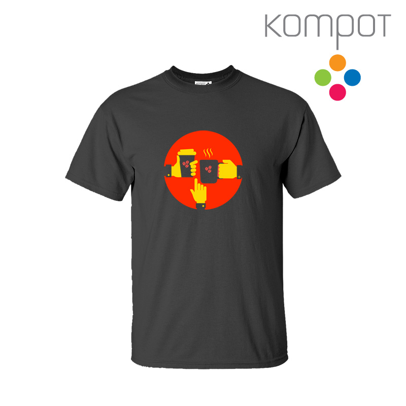 Pánské tričko :: KAFÍČKA, šedá