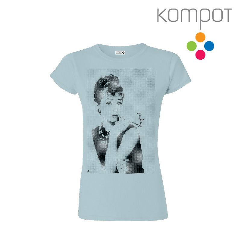 Dámské tričko :: AUDREY, světle modré - DOPRODEJ