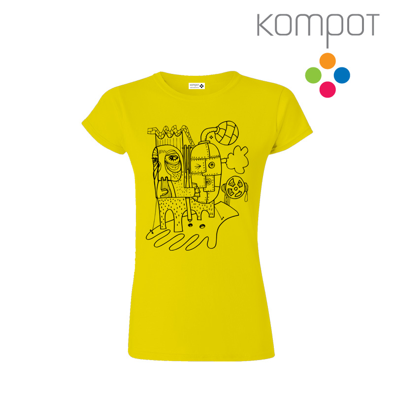 Dámské tričko :: PLECHÁČCI, žluté