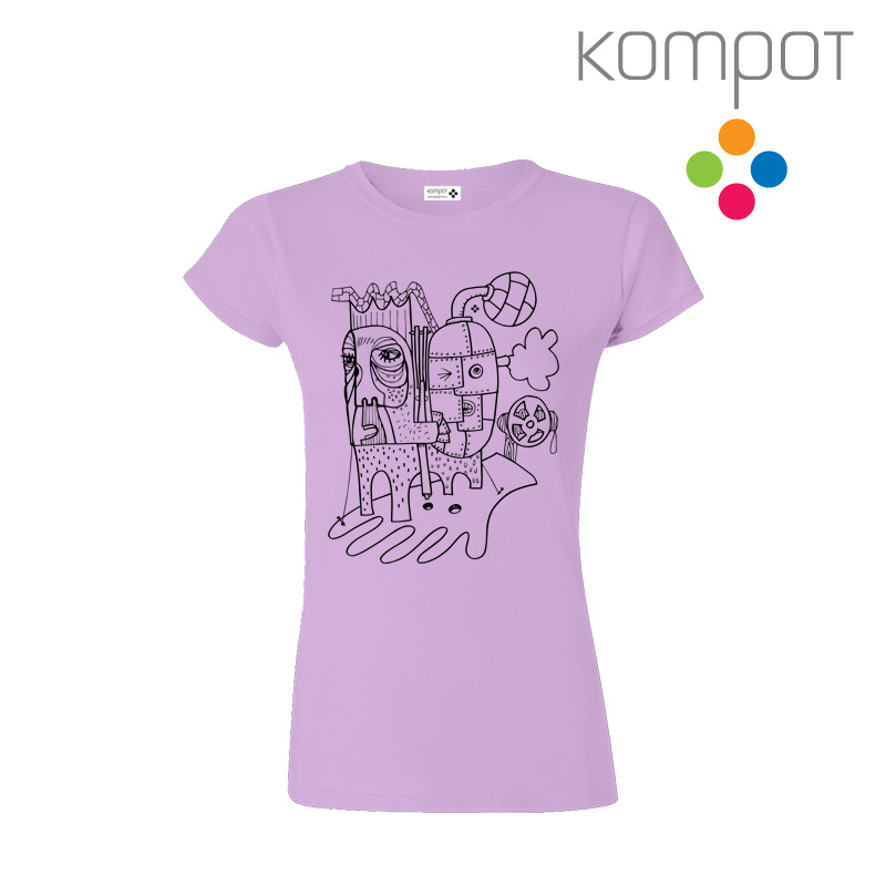 Dámské tričko :: PLECHÁČCI, lila - DOPRODEJ