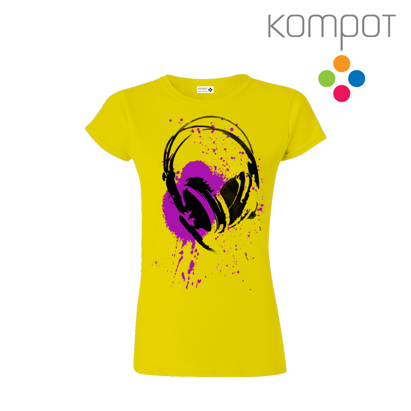 Dámské tričko :: SLUCHÁTKA, žlutá - DOPRODEJ