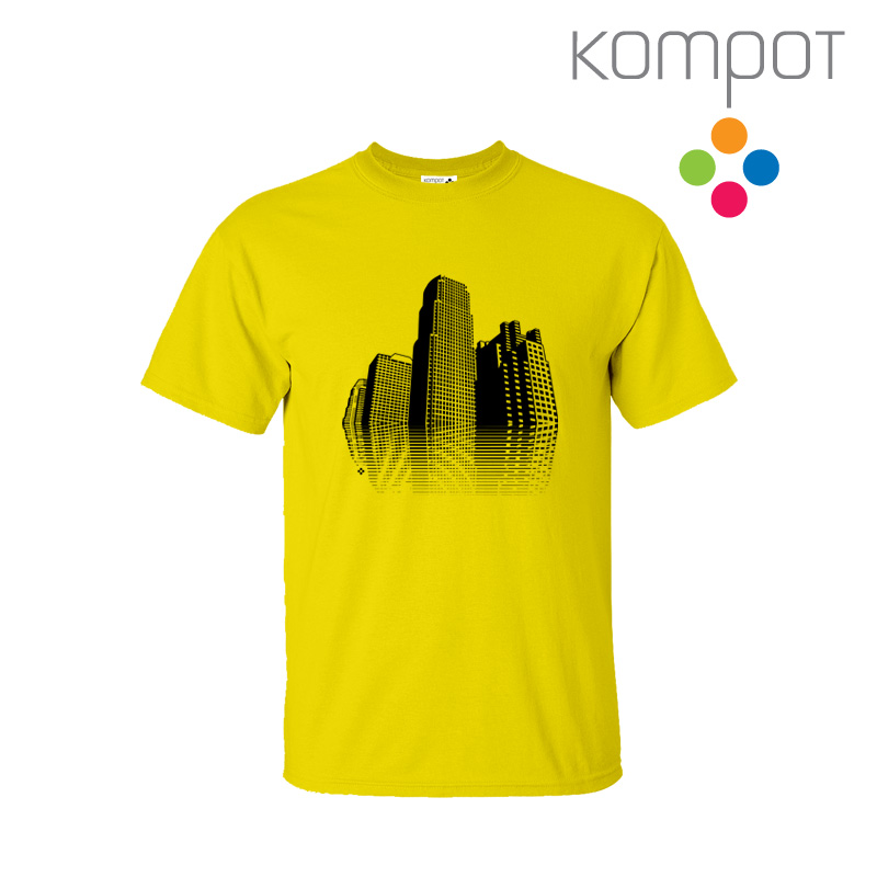 Pánské tričko :: MĚSTO, žluté