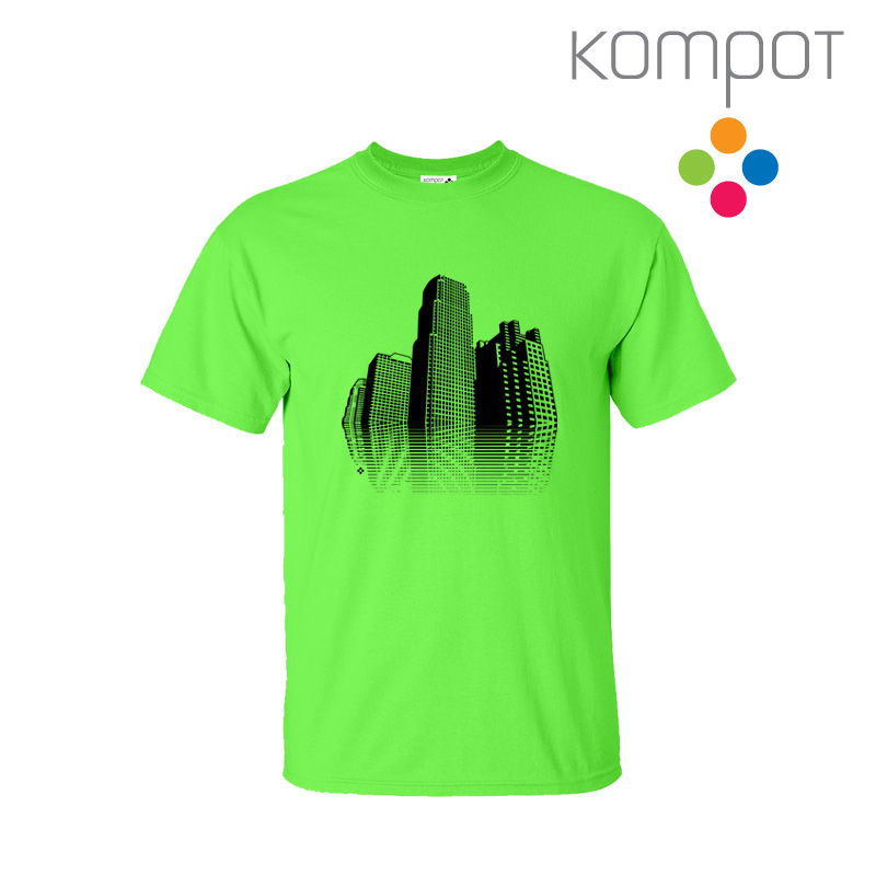Pánské tričko :: MĚSTO, pistáciové - DOPRODEJ