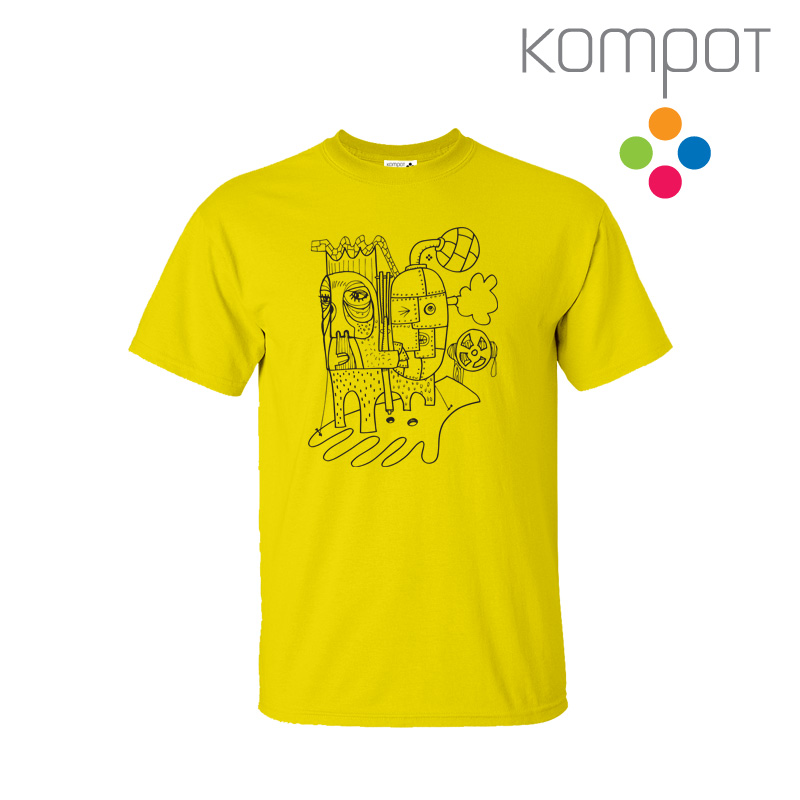 Pánské tričko :: PLECHÁČCI, žluté - DOPRODEJ