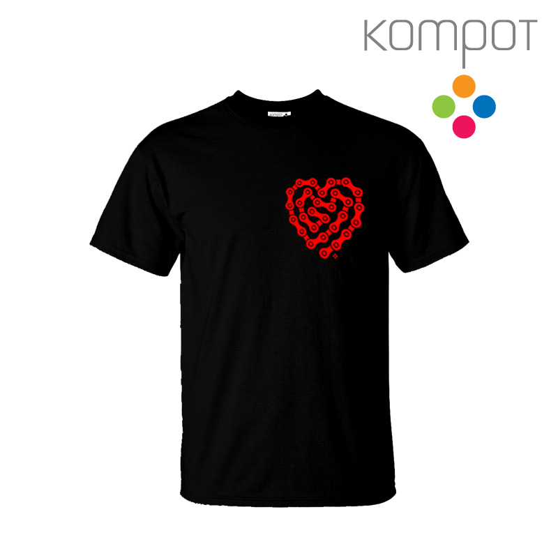Pánské tričko :: CYKLOSRDCE, černé