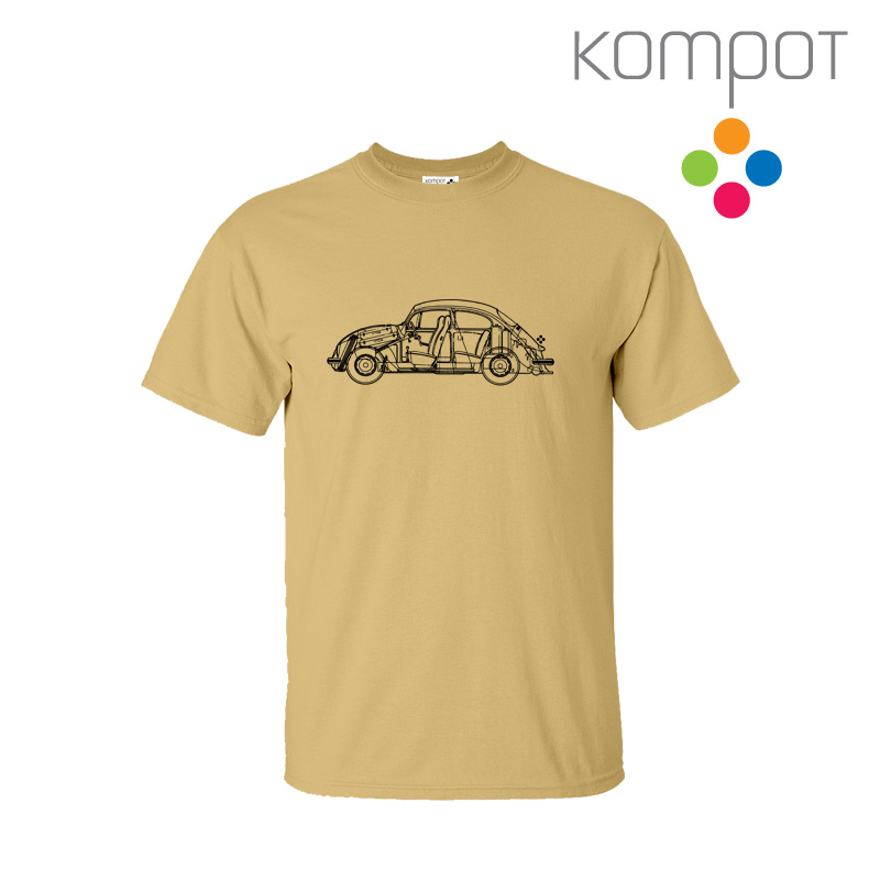 Pánské tričko :: BEETLE, béžové