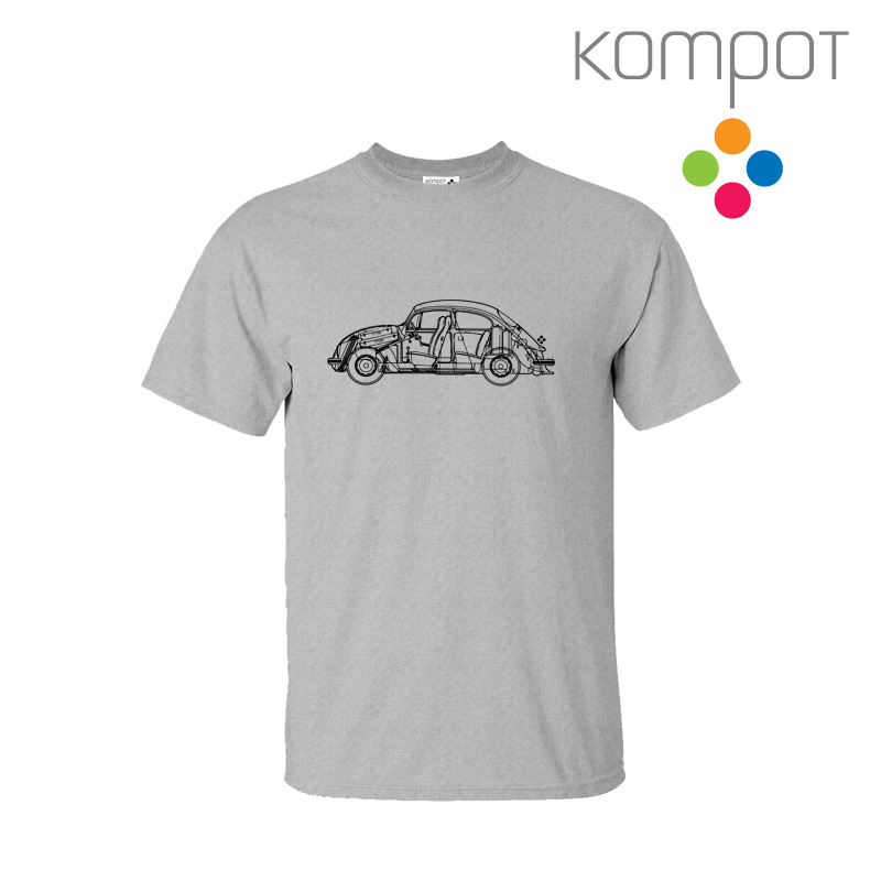 Pánské tričko :: BEETLE, světlý melír