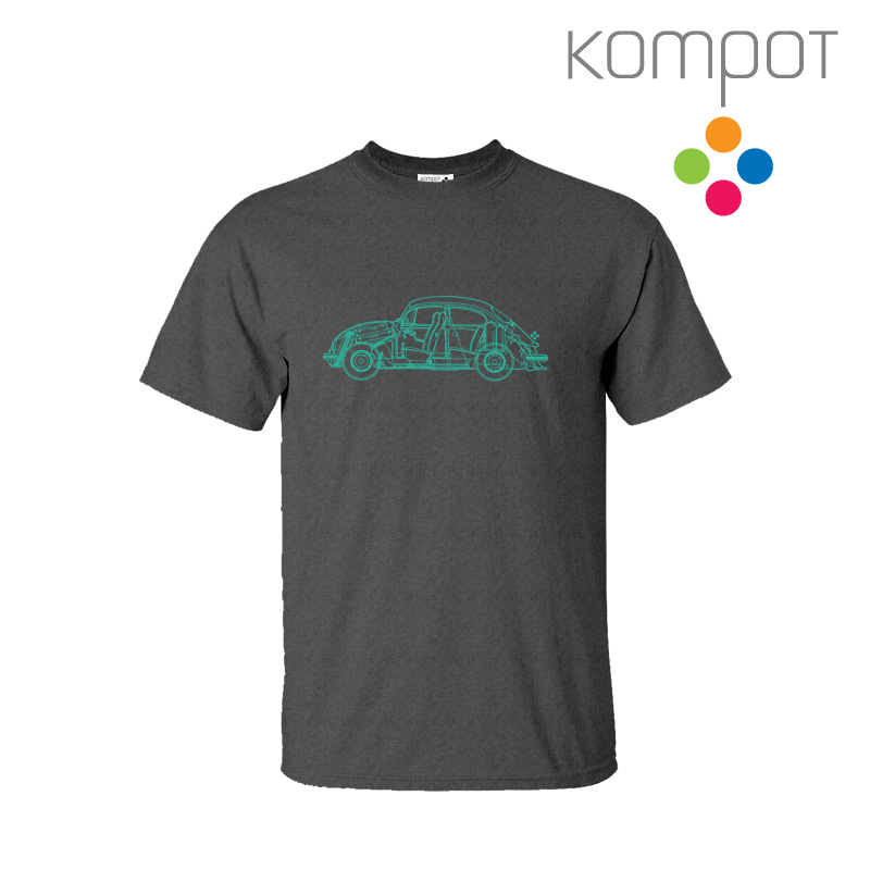 Pánské tričko :: BEETLE, tamvý melír