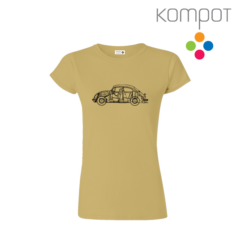 Dámské tričko :: BEETLE, béžové