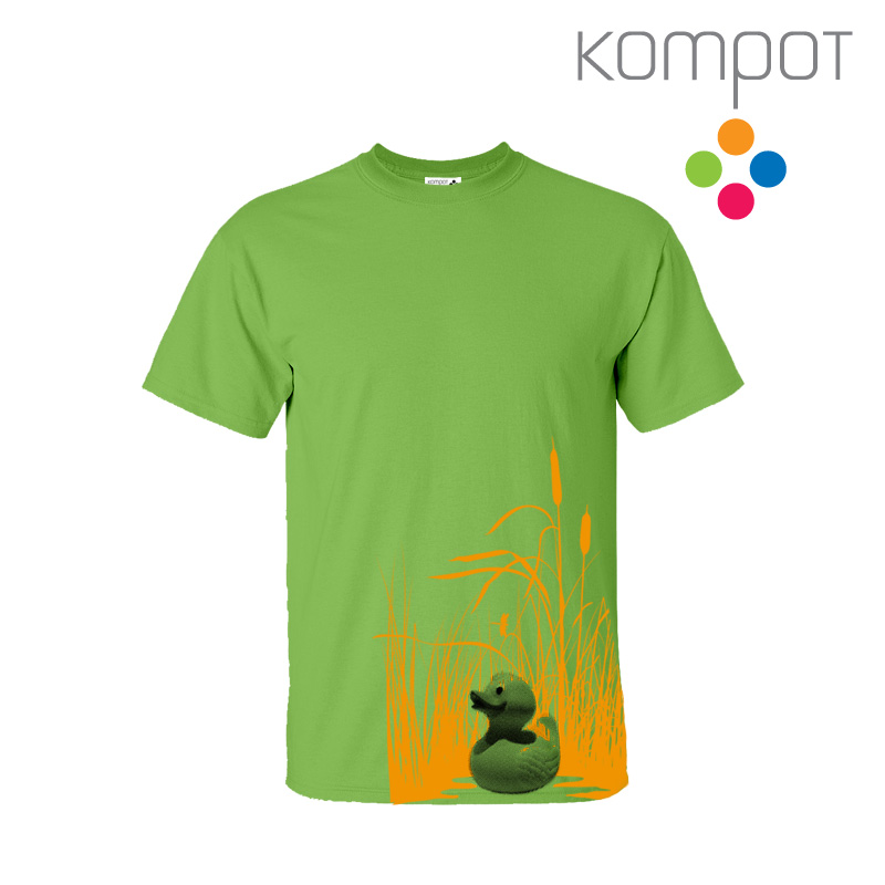 Pánské tričko :: KAČENKA, zelené - DOPRODEJ