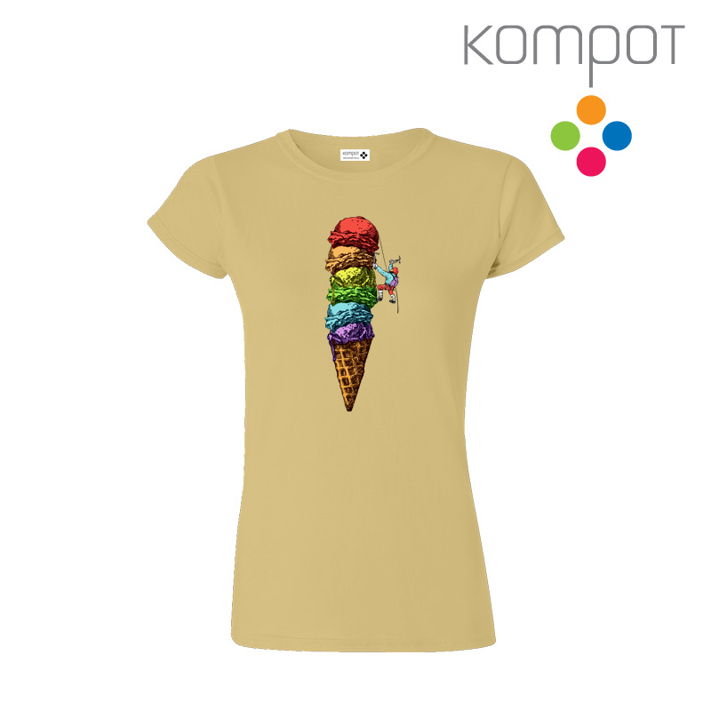 Dámské tričko :: ZMRZLINA, béžové