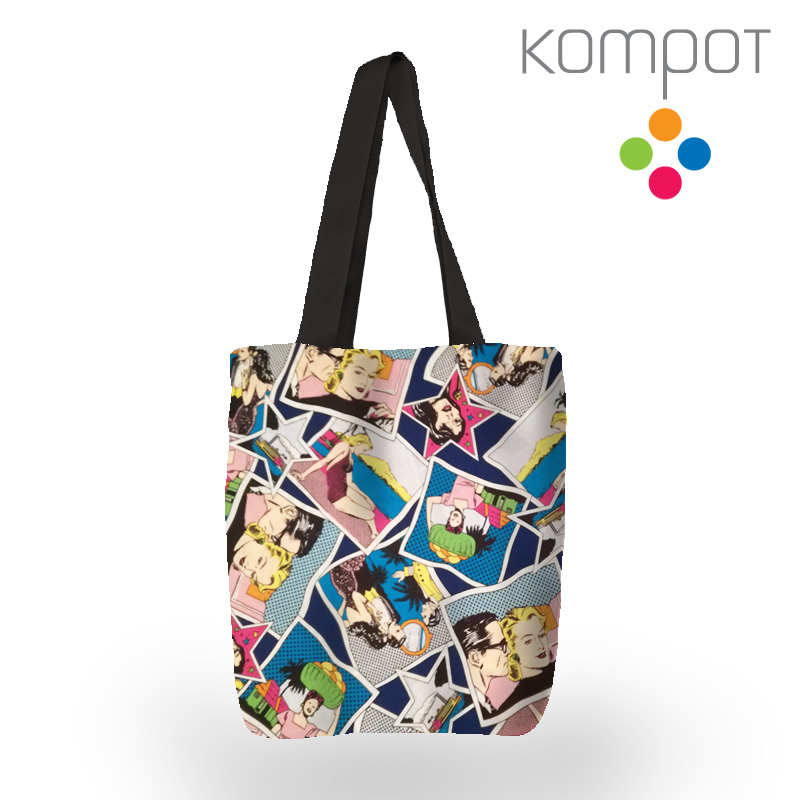 Taška 082 :: Komiks, modrý - zapínání na ZIP