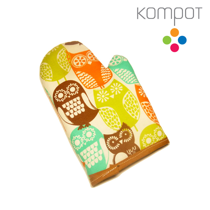 Dětská chňapka :: SOVY, barevné, s poutkem