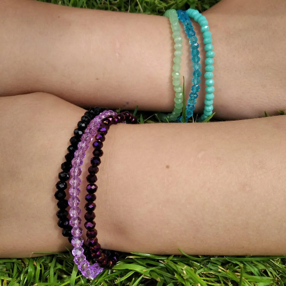 Korálkový náramek, pistáciový