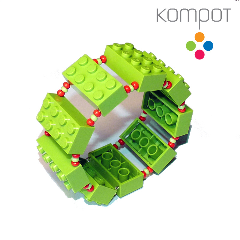 LEGO náramek 4 :: pistáciový