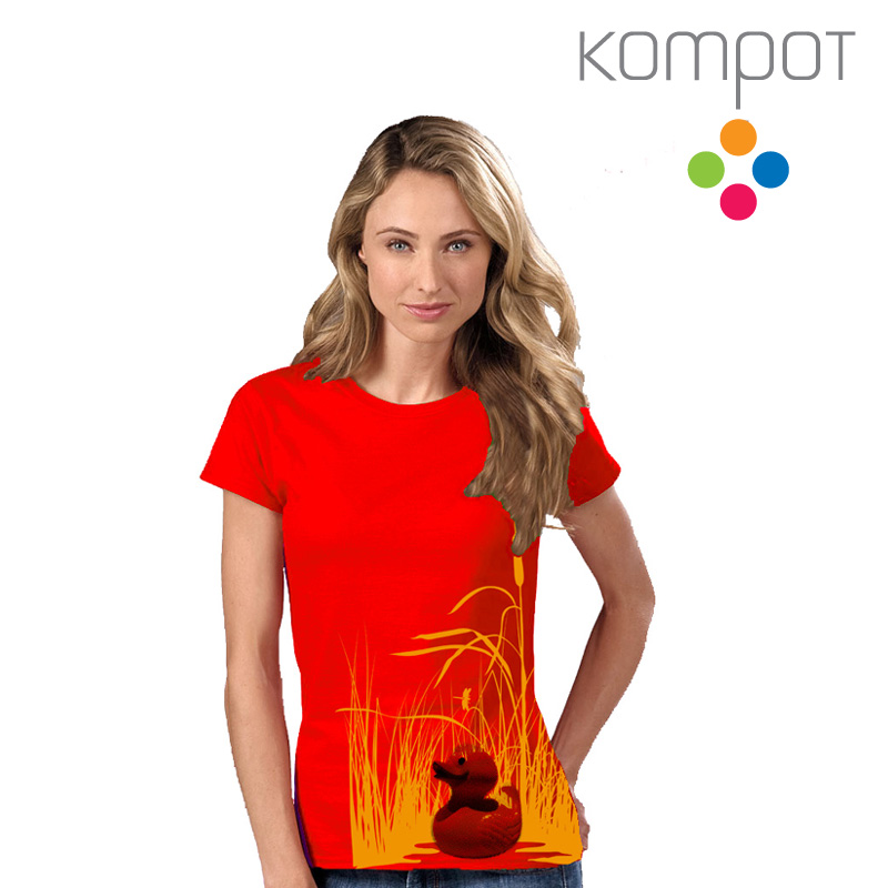 Dámské tričko :: KAČENKA, červené